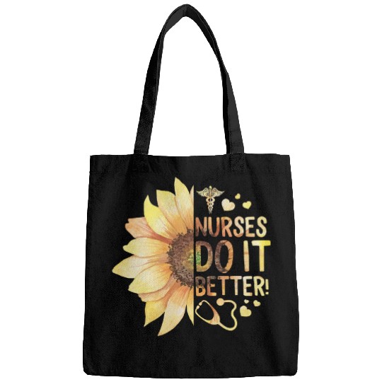 Nursing nurses Nursery Nurses Do It Better Sunflower Lover Nurses Week Nursing School Future nurses EMT medicals Nursing Bags