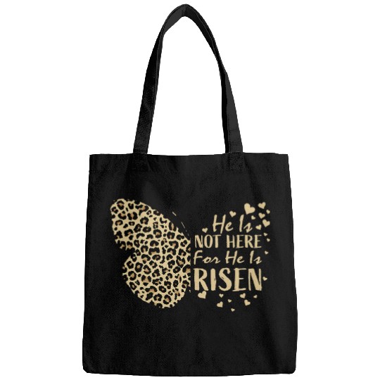 He Is Risen Butterfly Jesus Lovers Easter Christian Cheetah Bags