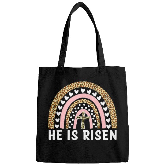 Christian He Is Risen Leopard Rainbow Christian Jesus Happy Easter Day Christ Bags
