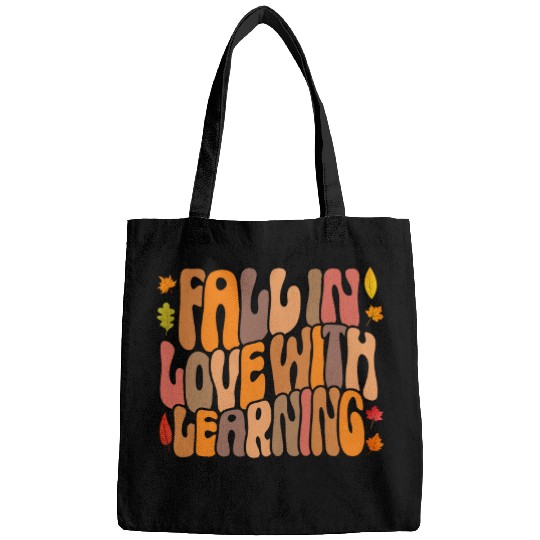 Fall In Love With Learning Autumn Fall Leaves Teacher Bags