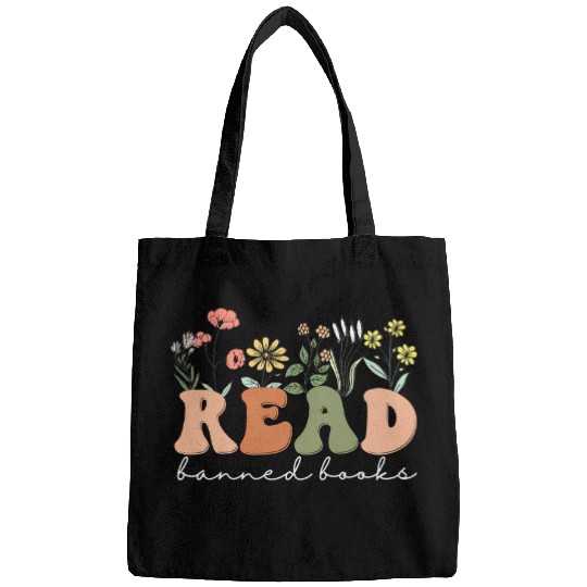 Reading Book Read Banned Books Reader Bookworm Librarian Wildflowers Reader Bags