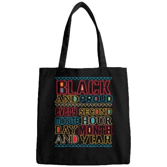 Black and Proud Black Lives African Color Word Art Original Bags