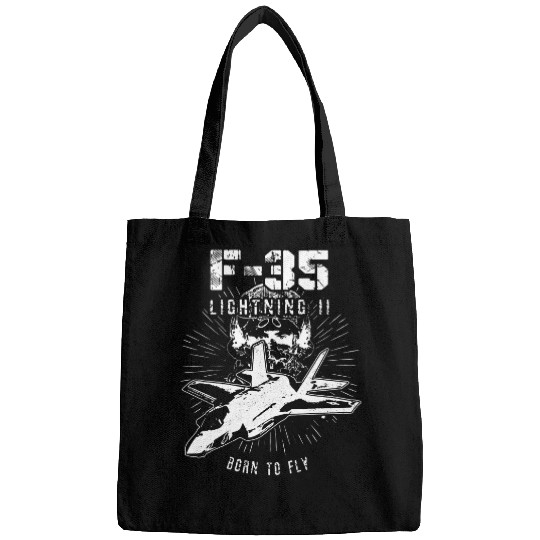 F35 Tactical Fighter Pilot USAF Aviation Born To Fly Bags