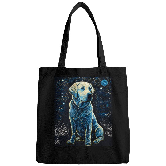 Labrador Lab Dog Starry Night Van Gogh Labrador Mom Dad 4 Bags