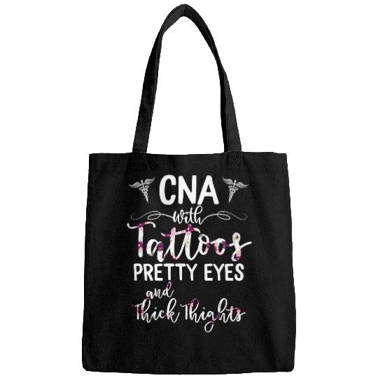 Nursing nurses Nursery CNA With Tattoos Pretty Eyes And Thick Thights nurses Week Floral medicals Nursing Bags