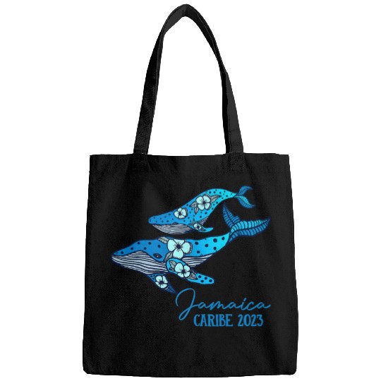 Whales Jamaica Caribe Whale Retro Theme Family Vacation Bags