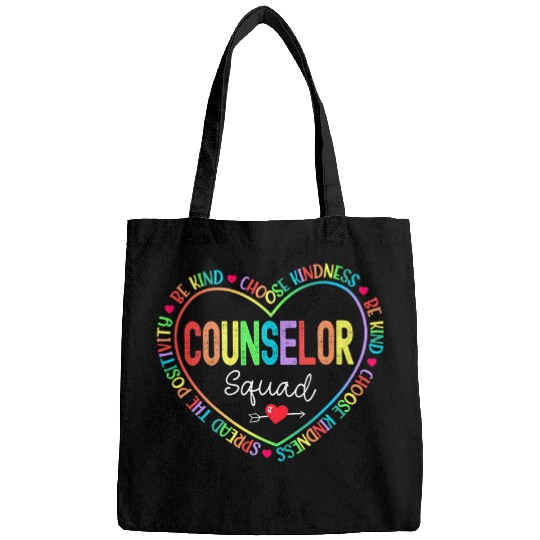 Proud School Counselor Squad Student Counseling Profession Bags