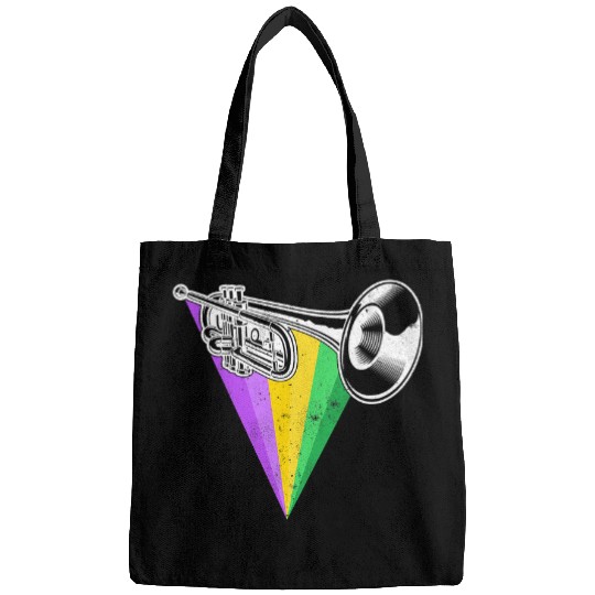 Trumpet Lover Mardi Gras Brass Trumpet Player Orchestra Retro Mardi Gras Bags