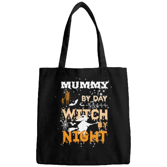 Halloween Halloween Mummy By Day Witch By Night 210 Pumpkin Bags