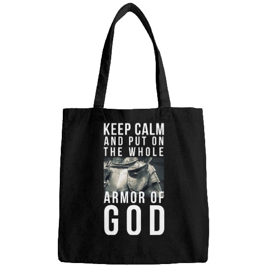 Keep Calm Armor Of God Christian Scripture Ephesian Bible Bags
