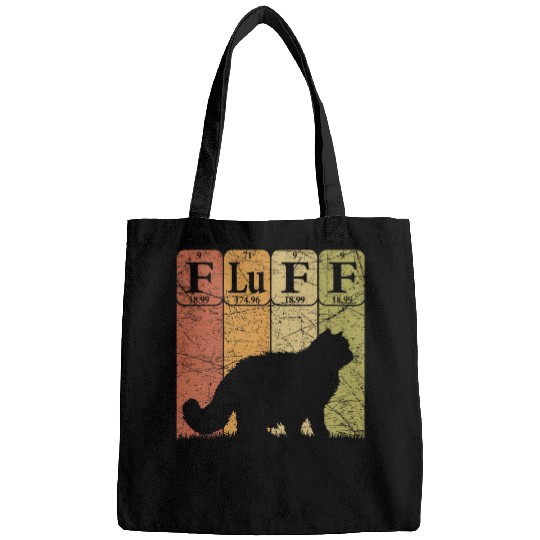 Fluff Cat Periodic Table Elements Cat Lover Cat Scientist 4 Bags