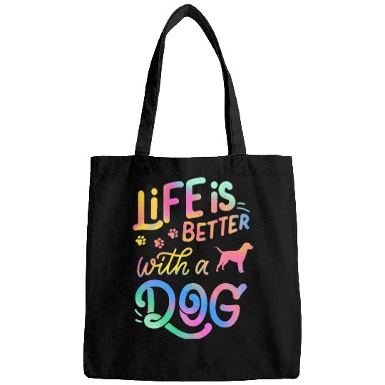Labrador Lab Dog Chocolate Labrador Life is Better with my Dog Mom Dad Bags