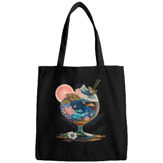 Surrealism Japanese Painting Cocktail Drinking Bags