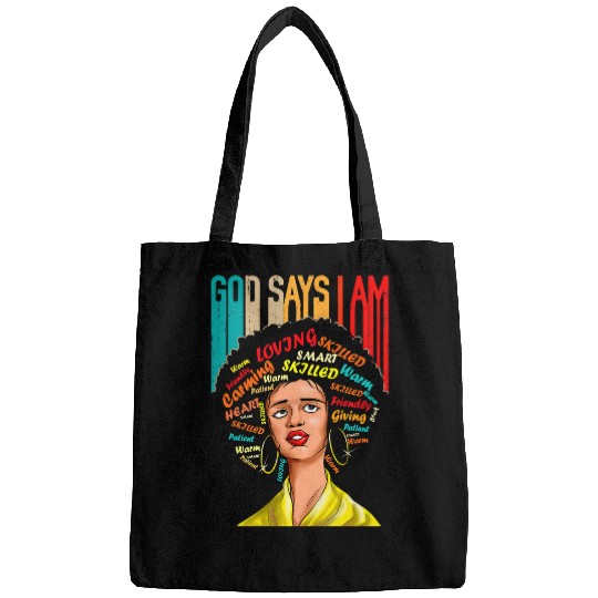 Black Girl God Says I Am Black Melanin History Month Pride 9 Bags