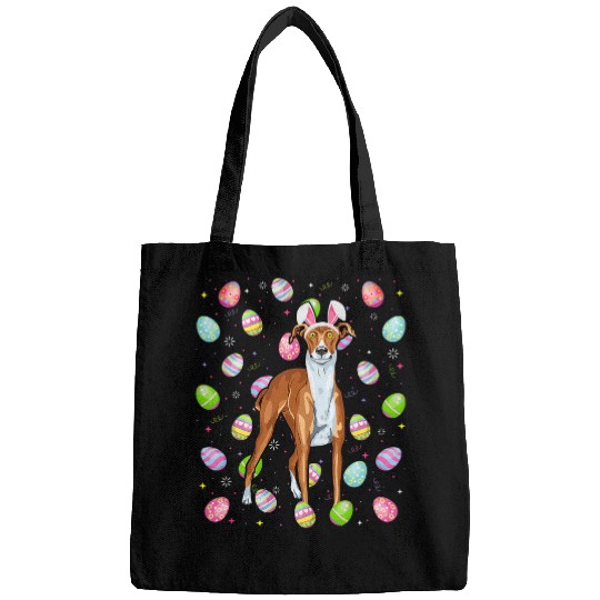 Whippet Dog Easter Egg Lover Funny Whippet Easter Sunday Bags