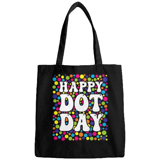 Happy Dot Day Polka Dot Background Teacher and Student Bags