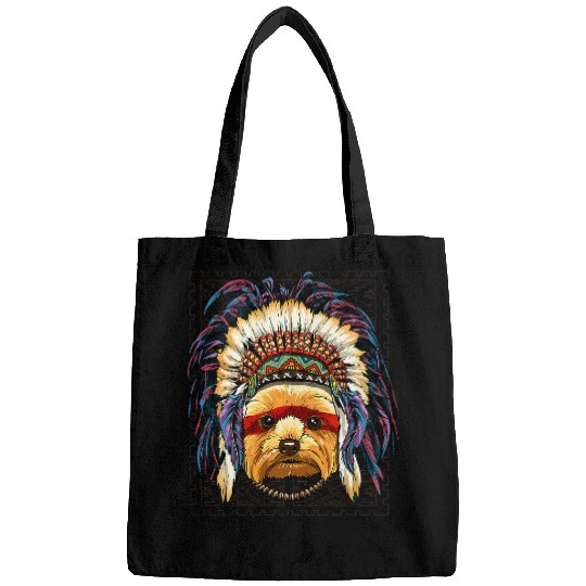 Yorkshire Terrier Indian Yorkshire Terrier Native American Indian Dog Lovers 424 Yorkie Bags