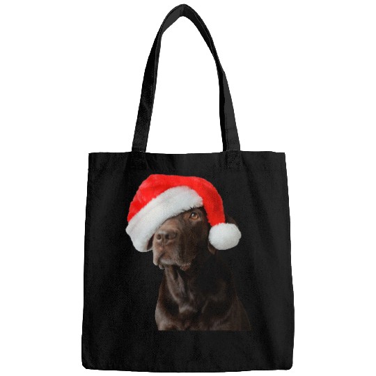 Labrador Lab Dog Funny Chocolate Lab Dog Santa Christmas Labrador Retriever Bags