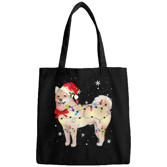 Dog Akita Chow Dog Christmas Light xmass Mom Dad Gifts Bags