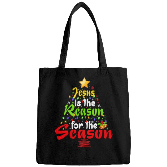 Christian Jesus Jesus Is The Reason For The Season Funny Christmas Pajamas T 41 Christ Bags