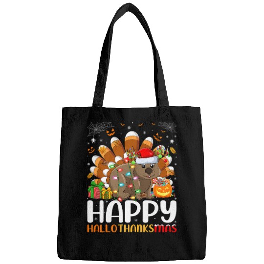 Wombat Lover Halloween Christmas Happy Hallothanksmas Bags