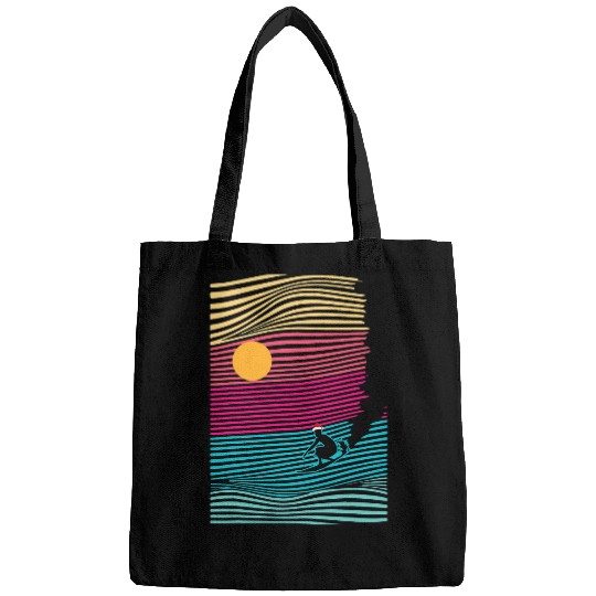 Surf Life Christmas In July Retro Beach Summer Vacation Surfer Bags