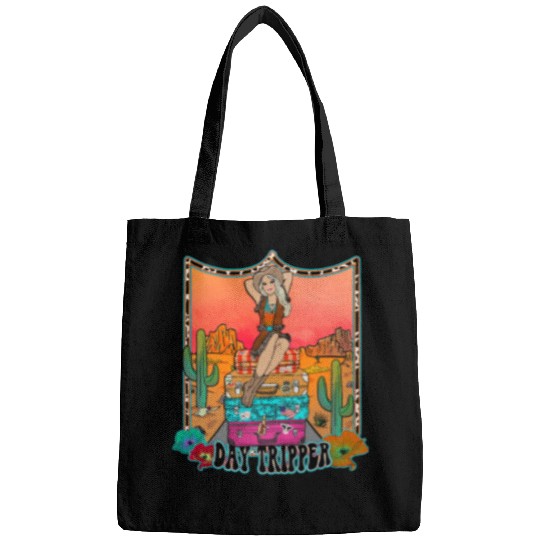 Western Country music Leopard Cactus Cowgirls DAY TRIPPER Bags