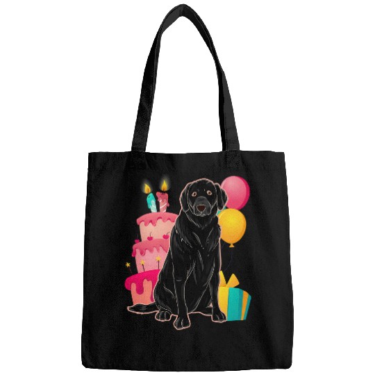 Labrador Lab Dog Kids Birthday Party Black Labrador Dog Lover Cute Black Lab Bags