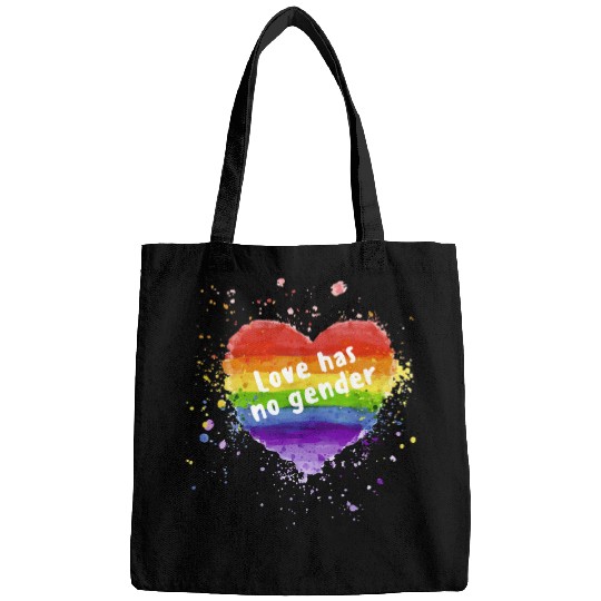 LGBT Pride Rainbow Love Has No Gender 155 Gay LGBTQ Bags