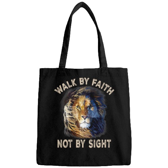Lion Gift Jesus Lion Jesus God Walk By Faith Not By Sight Christian Apparel 24 Bible Verse Bags