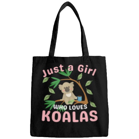 Funny Bear Just A Girl Who Loves Koala Bear Dad Mom Boy Birthday Gifts2 Cute Bears Bags