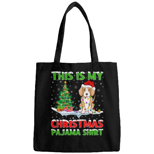 This Is My Christmas Pajama Foxhound Dog Christmas Bags