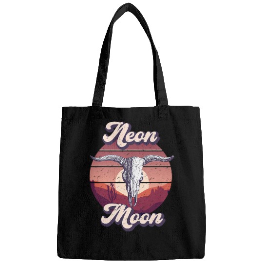 Skeletons Skulls vintages Desert Cactus Sunset Bull Skull Western Highway Skull Bags