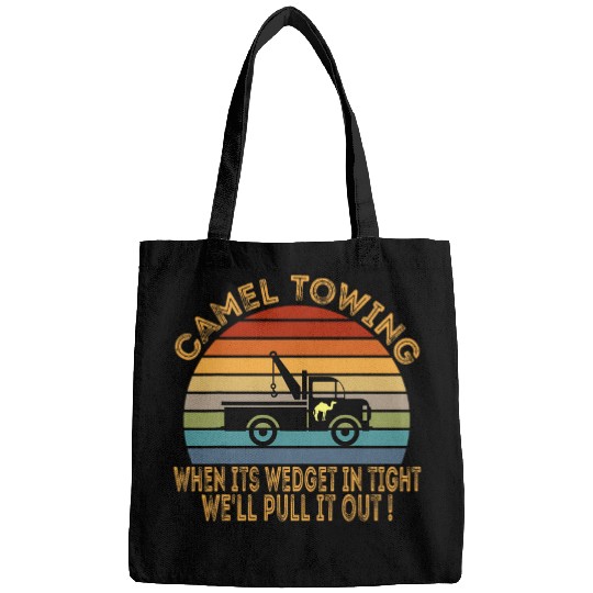 Camel Towing Funny Retro Trucker Bags