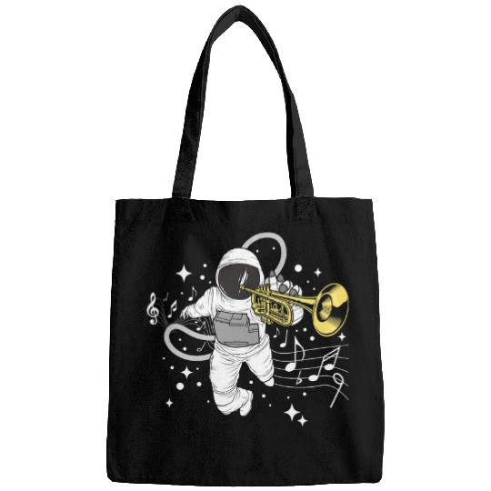 Trumpet Lover Astronaut Trumpet Player Trumpeter Marching Band Bags