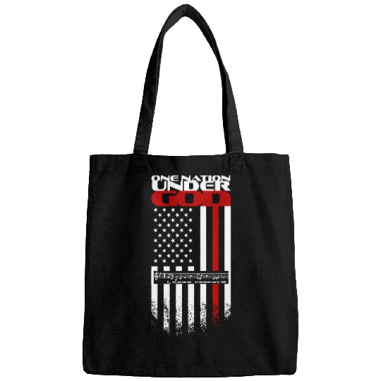Christian One Nation Under God US Flag National Anthem Day Christ Bags