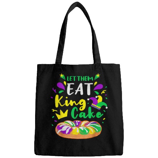 Womens Let Them Eat King Cake Mardi Gras Food Lover Parade Bags