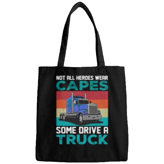 Truck Lover Trucker Not all Heroes Wear Capes Some Drive a Truck 83 Trucks Bags