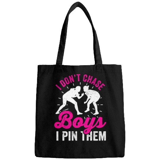 Womens Funny Wrestling Lover Graphic for Women and Girls Wrestler Bags