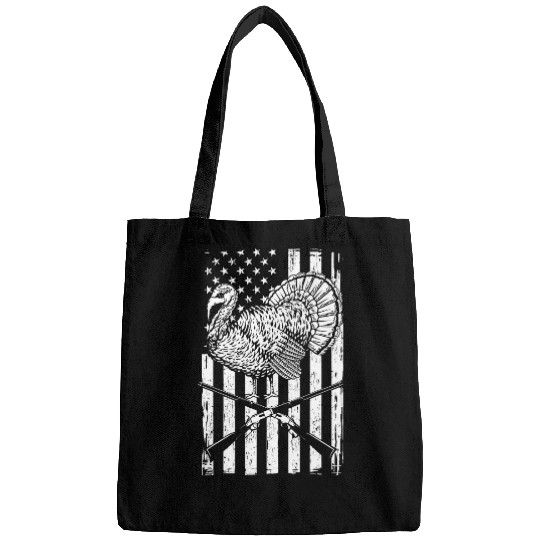 Turkey Hunting American Flag Independence Day Bags
