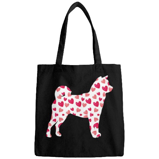 Dog Shiba Inu Valentines Day Shiba Inu Hearts Puppy Dog Lover Bags
