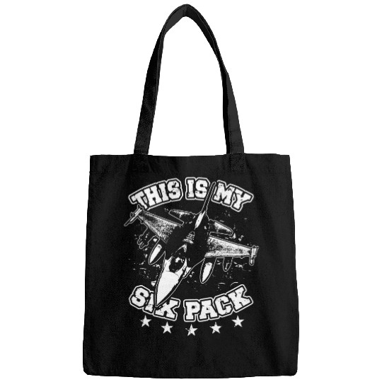 This Is My SIx Pack F16 Tactical Fighter Jet 6 Pack USAF Bags