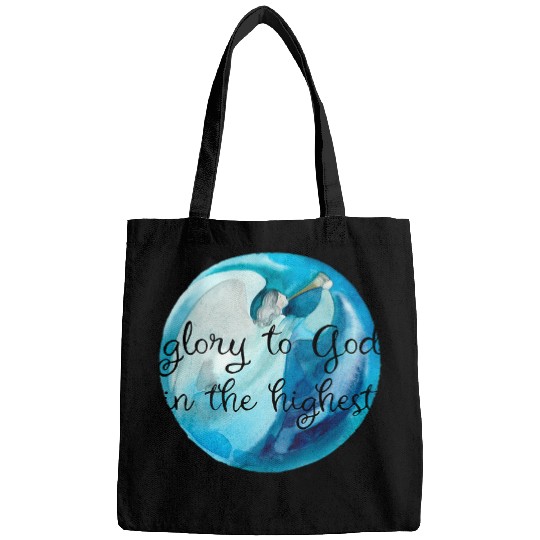 Trumpet Lover Glory to God Christmas Angel Trumpet Christian Holy Night Bags