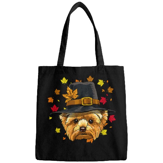 Yorkshire Terrier Thanksgiving Yorkshire Terrier Pilgrim Autumn Fall Dog Lover90 Yorkie Bags