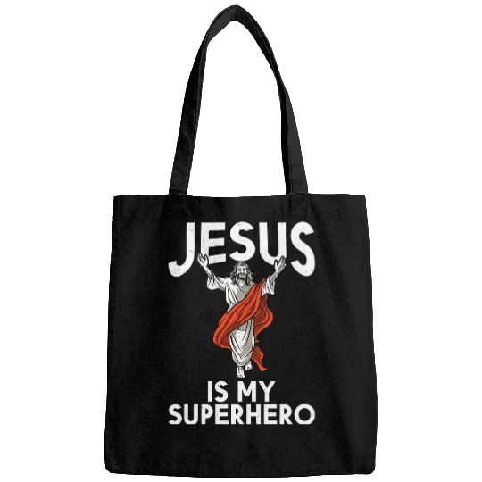 Christian Jesus Christ Christian Jesus is my Superhero God Religious 194 Bible Verse Christ Bags
