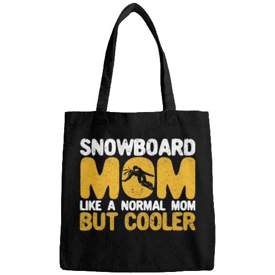 Skiing Ski Womens Snowboard Mom Funny Snowboarding Mum Mothers Day Boarders Bags