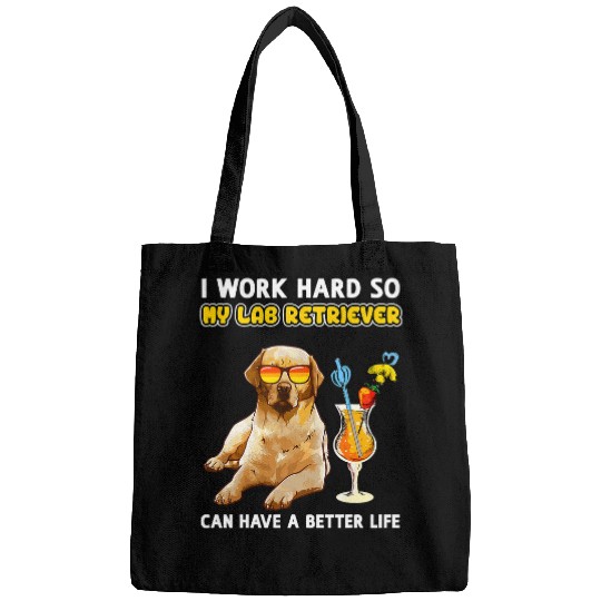 Labrador Lab Dog Funny Yellow Lab Labrador Retriever Lover Bags
