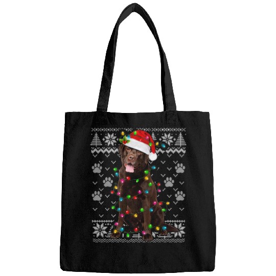 Labrador Lab Dog Christmas Labrador Retriever Dog Chocolate Lab Ugly Sweater Bags