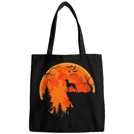 Dog Vizsla And Moon Halloween Costume Dog Lover Bags
