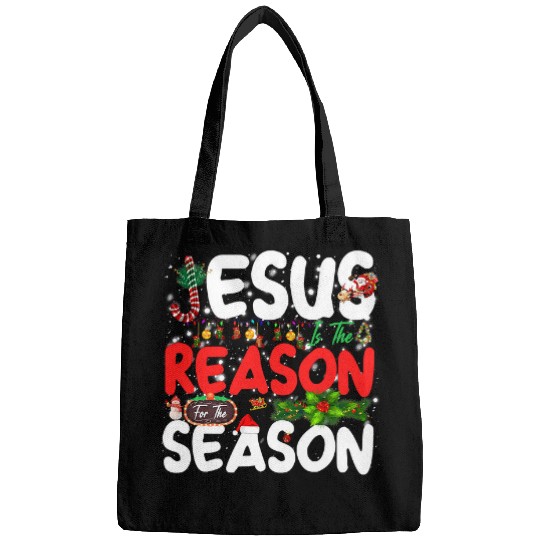 Christian Jesus Jesus Is The Reason For The Season Funny Christmas Pajamas 66 Christ Bags